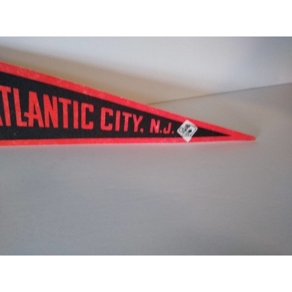 Atlantic City Banner Felt Pennant Steel Pier Convention Hall Vintage Uncut - Picture 3 of 7